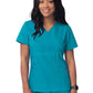 Women's Mock Wrap Top - S8302 - Teal Blue