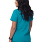Women's Mock Wrap Top - S8302 - Teal Blue