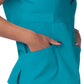 Women's Mock Wrap Top - S8302 - Teal Blue