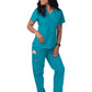 Women's Mock Wrap Top - S8302 - Teal Blue