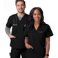 Unisex V-Neck 3 Pocket Top - S8304 - Black