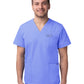 Unisex V-Neck 3 Pocket Top - S8304 - Ceil Blue