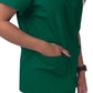 Unisex V-Neck 3 Pocket Top - S8304 - Hunter Green