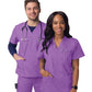Unisex V-Neck 3 Pocket Top - S8304 - Lavender