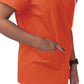 Unisex V-Neck 3 Pocket Top - S8304 - Mandarin Orange