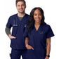 Unisex V-Neck 3 Pocket Top - S8304 - Navy