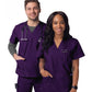 Unisex V-Neck 3 Pocket Top - S8304 - Purple