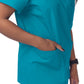 Unisex V-Neck 3 Pocket Top - S8304 - Teal Blue
