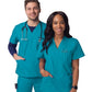 Unisex V-Neck 3 Pocket Top - S8304 - Teal Blue