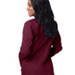 Women's Warm-Up Snap Close Jacket - S8306 - Burgundy