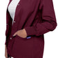 Women's Warm-Up Snap Close Jacket - S8306 - Burgundy