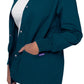 Women's Warm-Up Snap Close Jacket - S8306 - Caribbean Blue