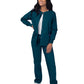 Women's Warm-Up Snap Close Jacket - S8306 - Caribbean Blue