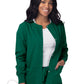 Women's Warm-Up Snap Close Jacket - S8306 - Hunter Green