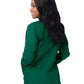 Women's Warm-Up Snap Close Jacket - S8306 - Hunter Green