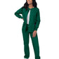 Women's Warm-Up Snap Close Jacket - S8306 - Hunter Green