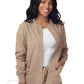 Women's Warm-Up Snap Close Jacket - S8306 - Khaki