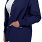 Women's Warm-Up Snap Close Jacket - S8306 - Navy