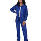 Women's Warm-Up Snap Close Jacket - S8306 - Royal Blue