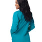 Women's Warm-Up Snap Close Jacket - S8306 - Teal Blue