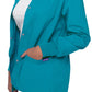 Women's Warm-Up Snap Close Jacket - S8306 - Teal Blue