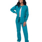 Women's Warm-Up Snap Close Jacket - S8306 - Teal Blue