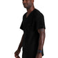 Men's V-Neck Zip Pockets Amplify Top - 0115 - Black