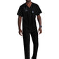 Men's V-Neck Zip Pockets Amplify Top - 0115 - Black