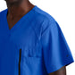 Men's V-Neck Zip Pockets Amplify Top - 0115 - Cobalt