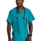Men's V-Neck Zip Pockets Amplify Top - 0115 - Teal