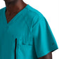 Men's V-Neck Zip Pockets Amplify Top - 0115 - Teal