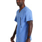 Men's V-Neck Zip Pockets Amplify Top - 0115 - Ciel Blue