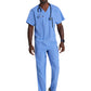 Men's V-Neck Zip Pockets Amplify Top - 0115 - Ciel Blue
