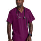 Men's V-Neck Zip Pockets Amplify Top - 0115 - Wine