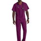 Men's V-Neck Zip Pockets Amplify Top - 0115 - Wine