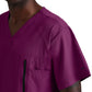 Men's V-Neck Zip Pockets Amplify Top - 0115 - Wine