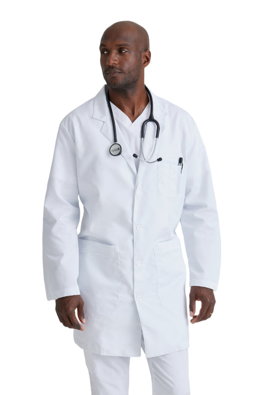 Men's Five-Pocket 37" Noah Lab Coat - 0914 - White