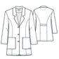 Women's Two-Pocket Princess Seam 35" Morgan Lab Coat - 2402 - White