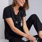 Women's V-Neck Cora Top - 41423 - Black
