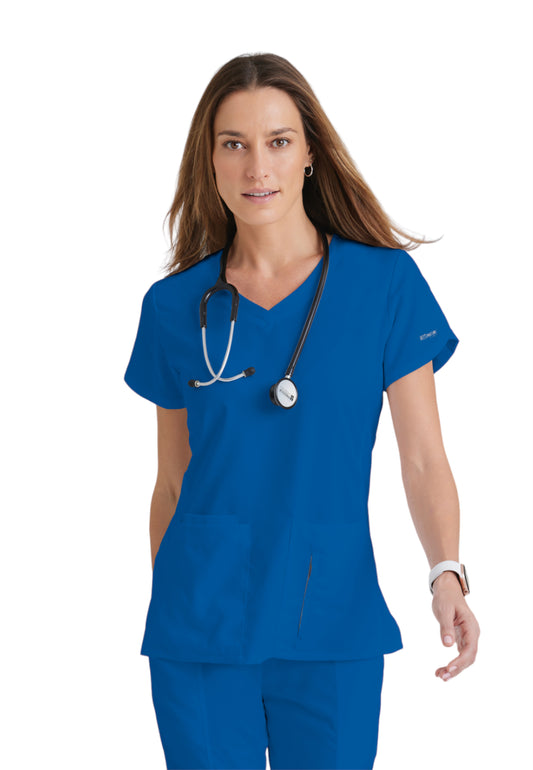 Women's V-Neck Cora Top - 41423 - New Royal