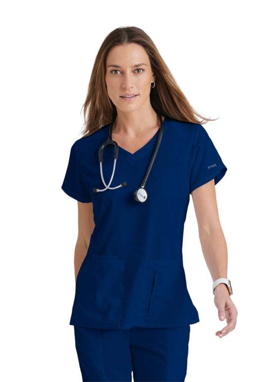 Women's V-Neck Cora Top - 41423 - Indigo (Navy)