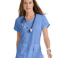 Women's V-Neck Cora Top - 41423 - Ciel Blue