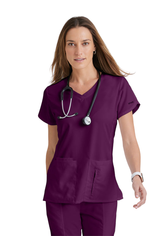 Women's V-Neck Cora Top - 41423 - Wine