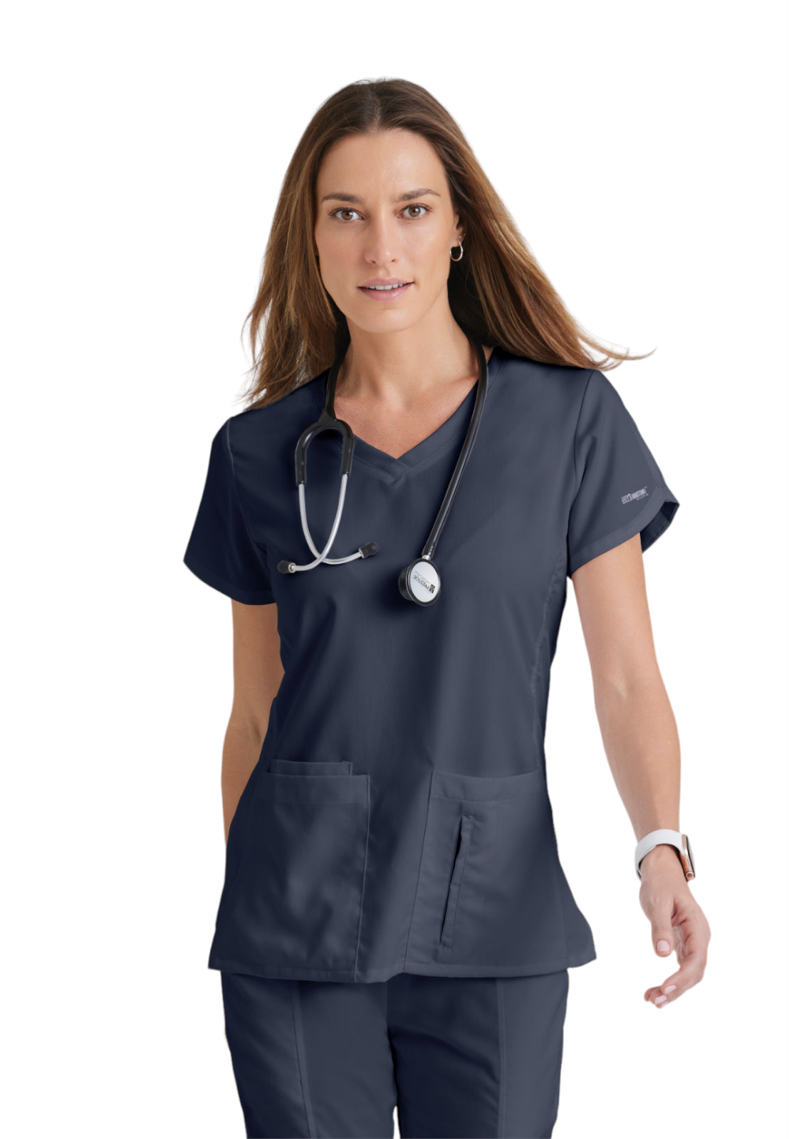 Women's V-Neck Cora Top - 41423 - Steel