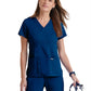 Women's Mock Wrap Riley Top - 4153 - Indigo (Navy)