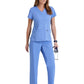 Women's Mock Wrap Riley Top - 4153 - Ciel Blue