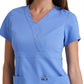 Women's Mock Wrap Riley Top - 4153 - Ciel Blue