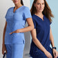 Women's Mock Wrap Riley Top - 4153 - Ciel Blue