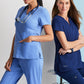 Women's Mock Wrap Riley Top - 4153 - Ciel Blue