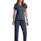 Women's Mock Wrap Riley Top - 4153 - Steel